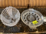 crystal plates, plastic wine glass