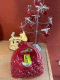 Home decor, bear calendar, heart, tree, and heart cookie jar