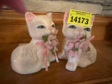 Pair of cats ceramic