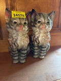 Pair of ceramic cat banks