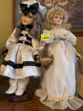 2 porcelain dolls