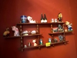 wooden holder, with wall decor