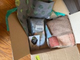 cat towels, cat socks, cat keychain and bag and door stopper