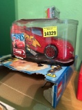 Legos, lightning McQueen lamp and hot wheels