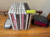 CD cases only, no actual CD included, alarm clock, LG cell phone