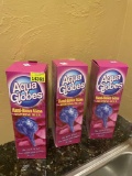 3 aqua globes handblown glass watering bulbs