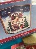 2 totes of Christmas decor and ornaments