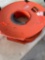 Extension cord on cord wheel