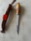 Vintage J Marttiini Finland Rapala filet knife, engraved blade with leather sheath
