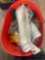 Toilet repair items, gloves, Ratchet straps, Staples and more
