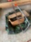 Hand saw, tarp, and misc items