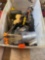 Grinding wheel, Copper pipe, Rifle items, Screwdrivers and other misc items