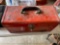 Red toolbox with misc fittings