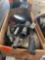 Funnel, ladel, metal brackets, Vintage oil can pour spout and much more