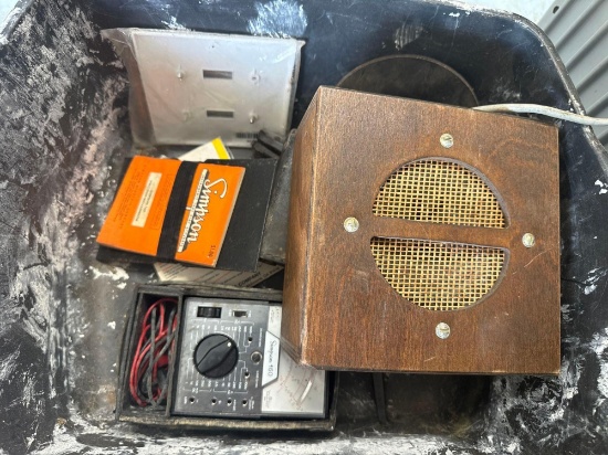 Volt meter, speaker, walll plate and more
