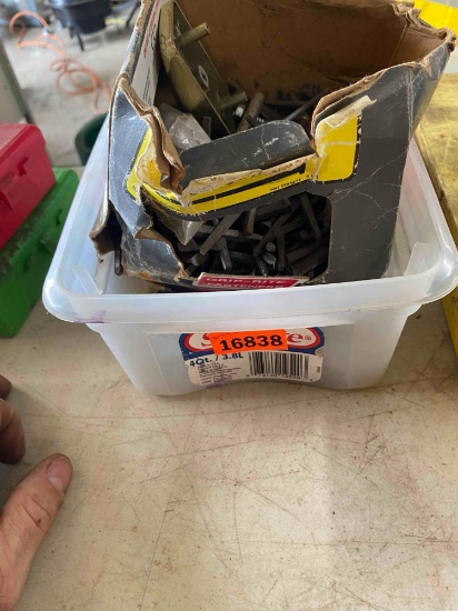 Various screws and nails