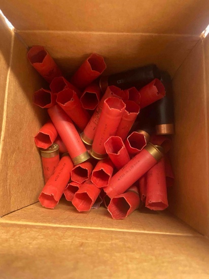 Red shotgun shell hulls