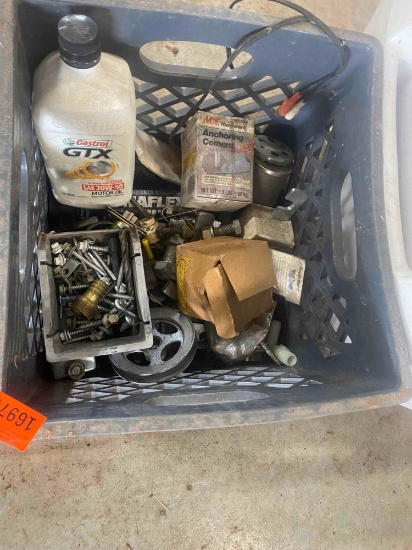 Anchoring cement, oil, pencil sharpener, screws, bolts and more