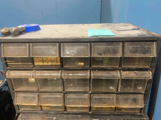 Small parts storage cabinet Contents included *BUYER IS RESPONSIBLE FOR LOADING*