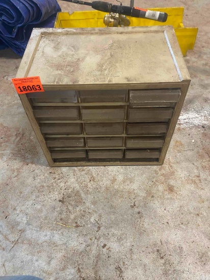 Small parts storage cabinet