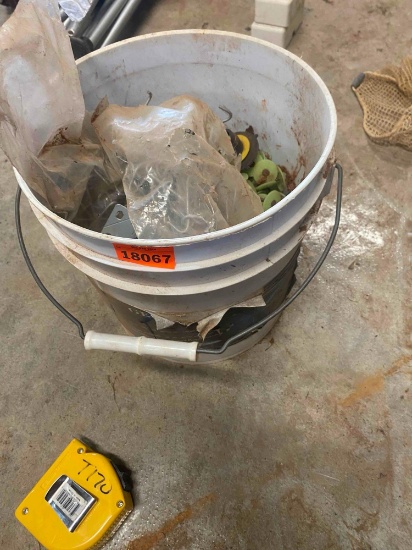 Roofing nails, 220 plug and more in 5 gallon bucket