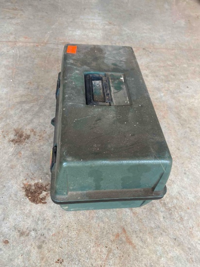 Empty green toolbox