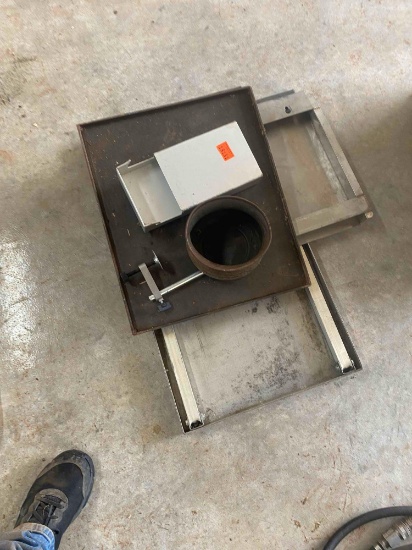 2 metal trays and a planter