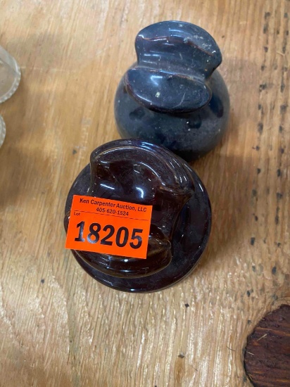 Blue Glass electrical insulators