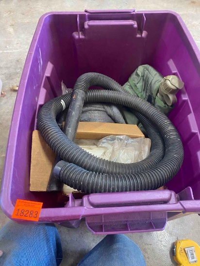 Shop vac hoses, Calculator paper rolls, fish net and canteen