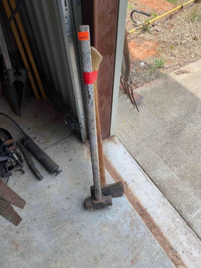 Axe and sledge hammer