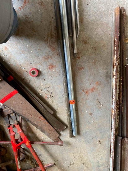 metal poles and pry bar