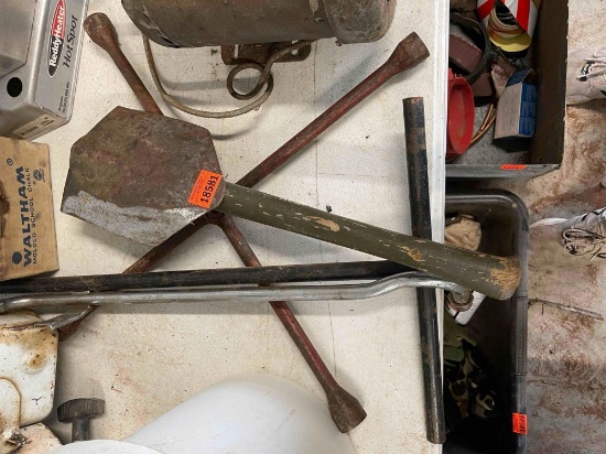 Water key, 4 way tire tool, small shovel