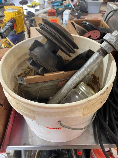 Weed eater head, mason jar, metal pipe and more
