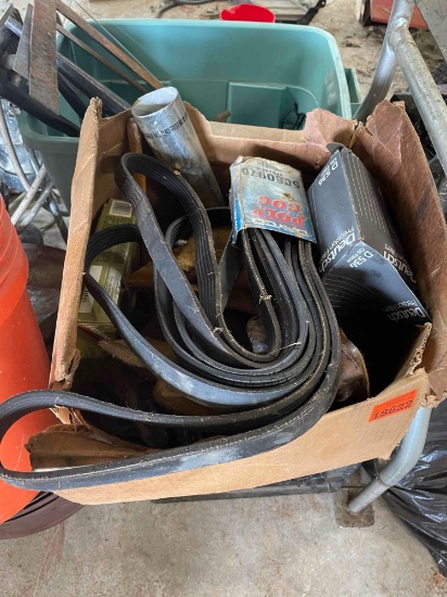 Rifle cartridges, filters, automotive belts, Hammer handle, and misc items