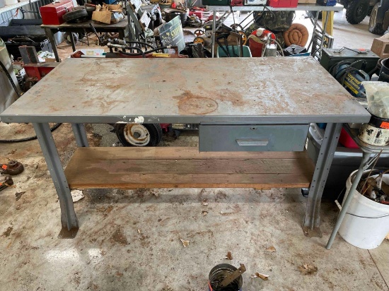 Metal shop bench