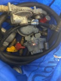 Gauges, manifold, shut offs and more in blue bag
