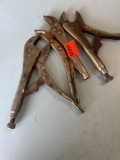 Vise grip locking pliers