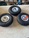 3 small tires and wheels 3 times the money