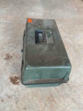 Empty green toolbox