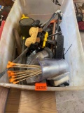 Grinding wheel, Copper pipe, Rifle items, Screwdrivers and other misc items