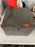 Metal box with drawers and misc Hardware