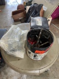 Rolling stool with misc hardware items