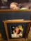 Two photo frames and five pictures, 4x4 inches up to 21 x 17 inches