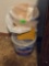 trash can and bucket