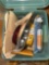 Container with sewing supplies