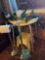 greenery, shower chair, stool, toilet paper holder and scrubber
