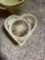 organization containers, tooth brush, coloring pencils, razor, heart basket that opens, and flower