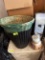 2 waste baskets candle and holder, wine bottle holder