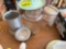 mason jar, sippy cup and mug