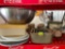 Kitchen dishes and utensils, stainless steel bowl, scents warmer and more